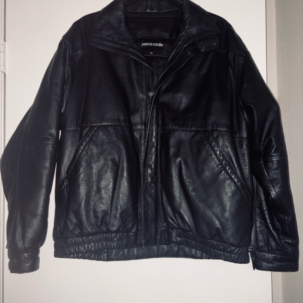 Vintage Pierre Cardin Midnight Black Bomber Jacket